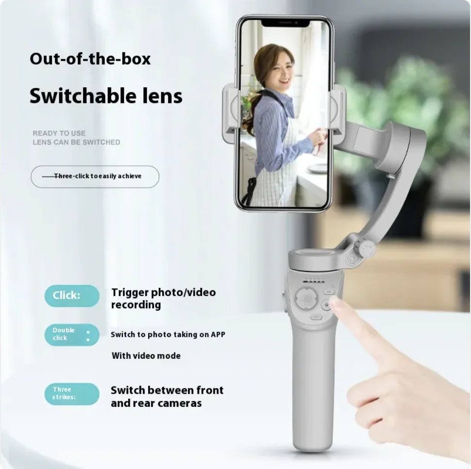 Handheld 3-Axis Mobile Phone Stabilizer Tripod
