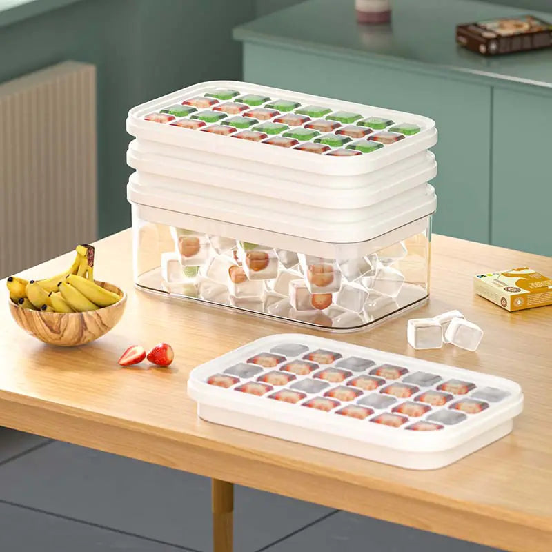 Fashionable Ice Mold Press Storage Box for Household Use