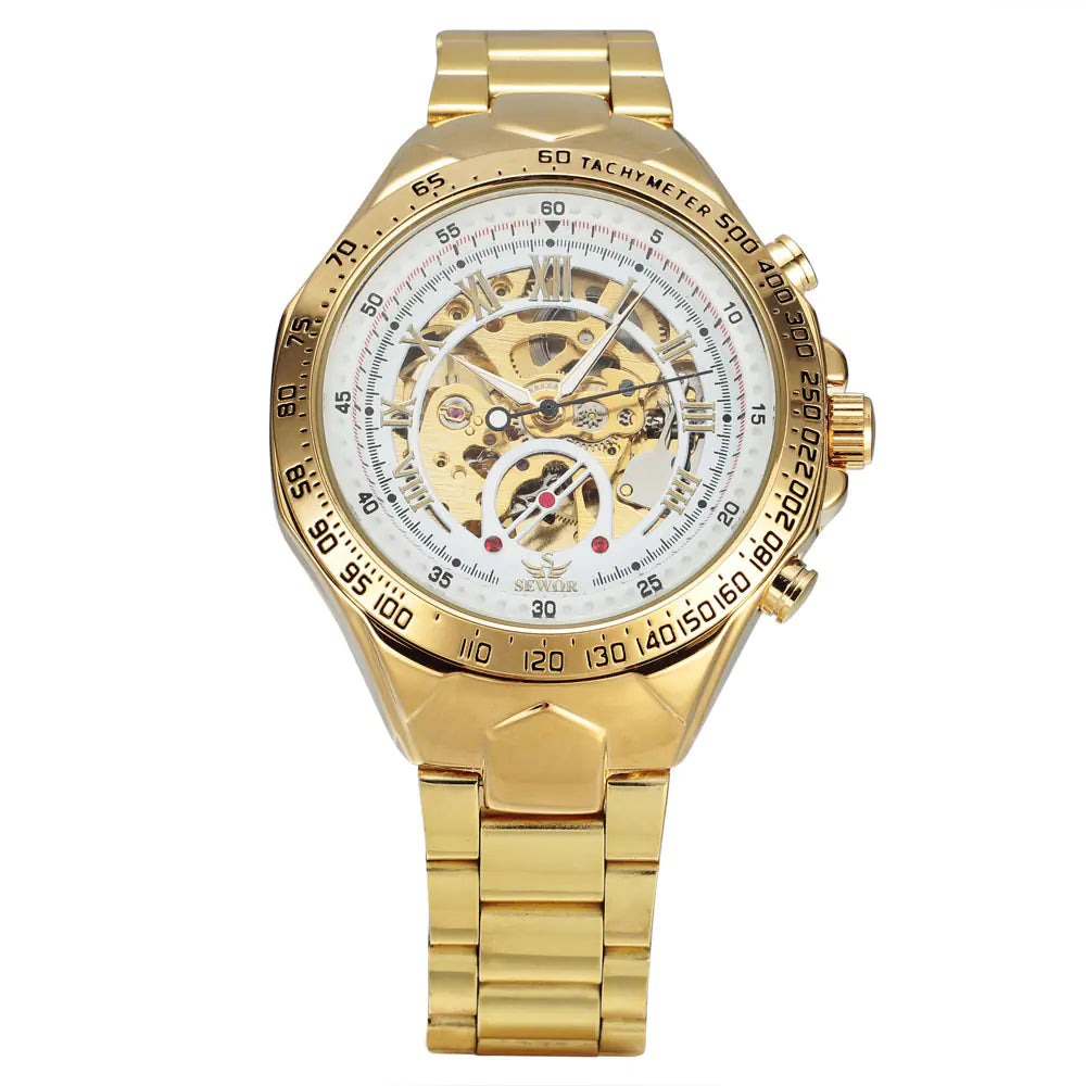 Men's Hollow Steel Band Automatic Mechanical Watch