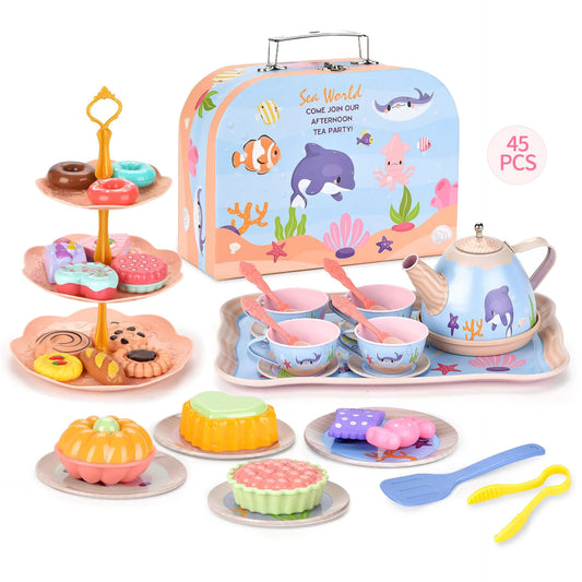 Girls Play House Simulation Dessert & Tea Toy Set - FkriTigrinya