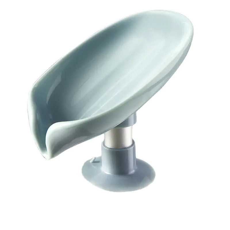 Creative Leaf-Shaped Soap Holder with Suction Stand