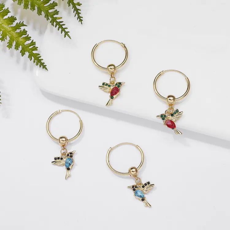 Hummingbird Earrings – Kleurrijke Elegantie met Natuurlijke Inspiratie
