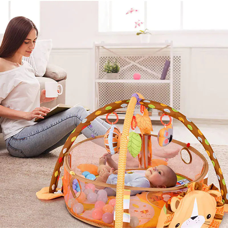Multifunctional Baby Play Mat with Gym Frame and Toys