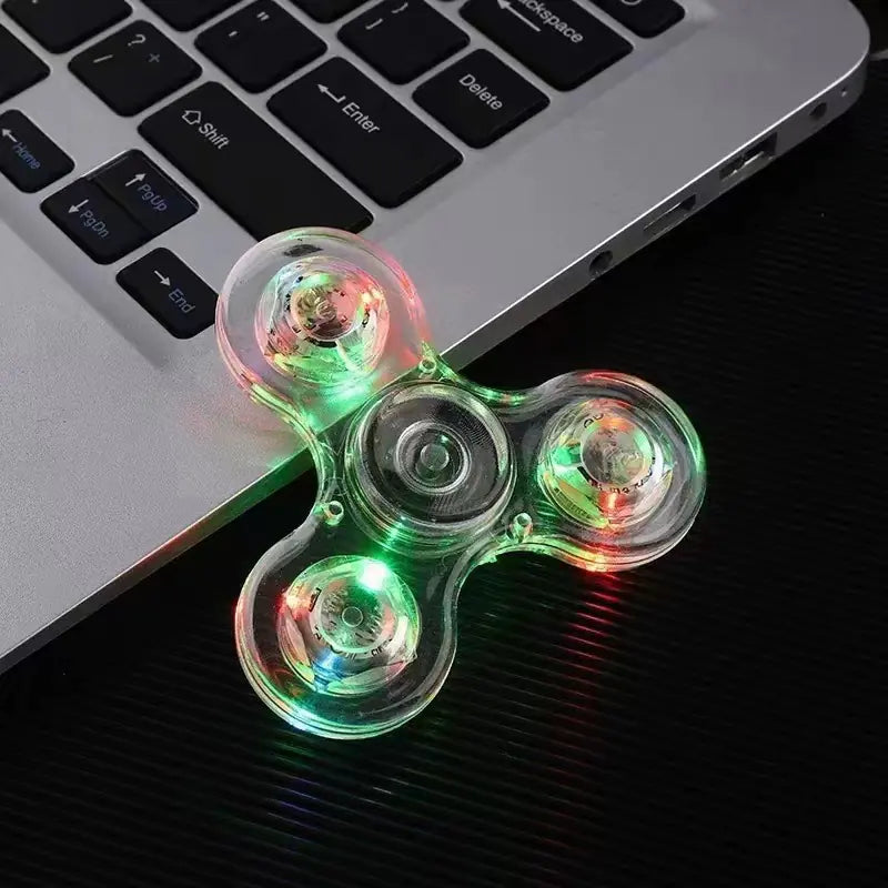 LED Kristallen Fidget Spinner – Lichtgevend Speelgoed voor Kinderen