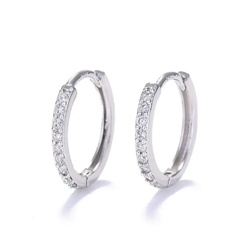 Stijlvolle S925 Zilveren Oorbellen met Zirkonia & Diamanten – Glans voor Elke Gelegenheid