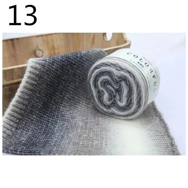 Gradient Rainbow Cotton Yarn for Knitting and Crochet