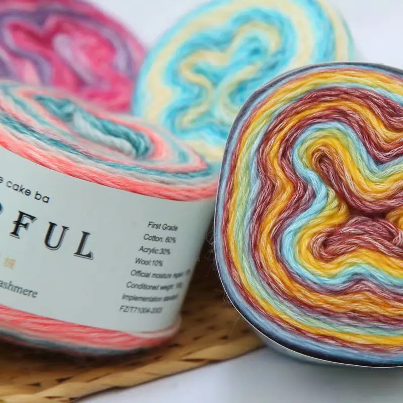 Gradient Rainbow Cotton Yarn for Knitting and Crochet