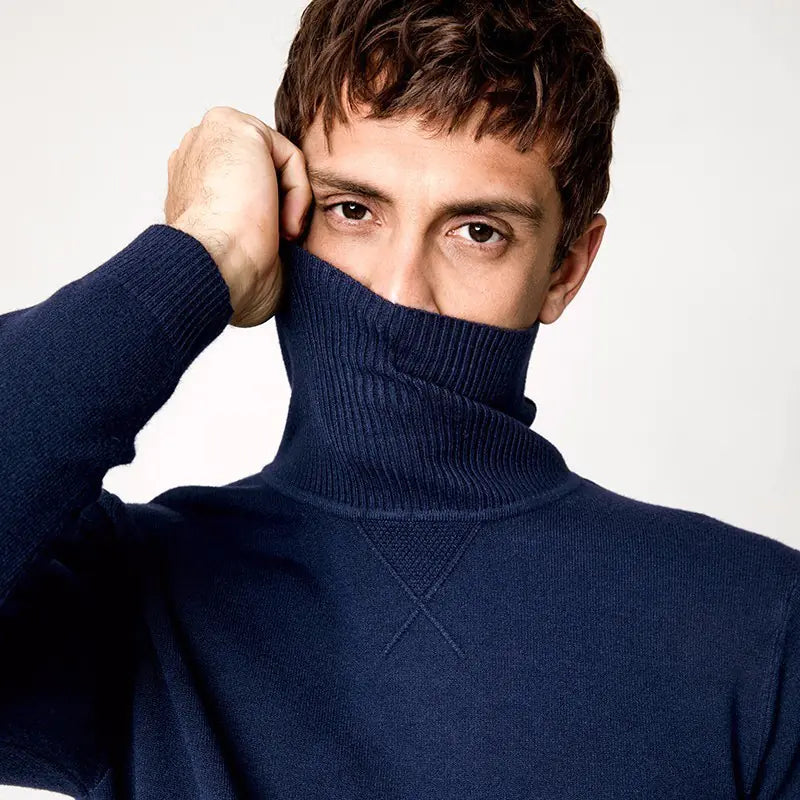 Men's Turtleneck Sweater, Slim Fit Knit Top S to XXXL,