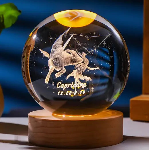 3D Constellation Crystal Ball Night Light – Magische sterrenhemel in een glazen bol