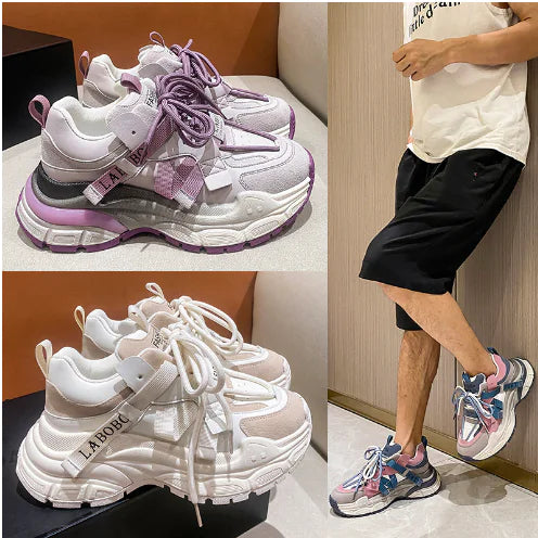 Winter Fleece Sneakers for Women - Thick Sole Fashion