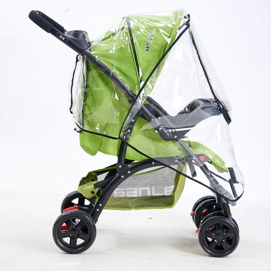 Kinderwagen-Regenschutz mit Windschutz und Reißverschluss