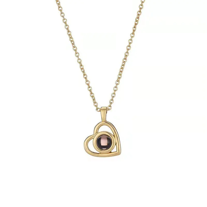 "100 Languages 'I Love You' Necklace with Nano Projection"