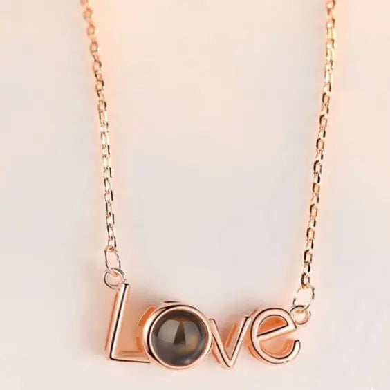 100 Languages "I Love You" Projection Necklace