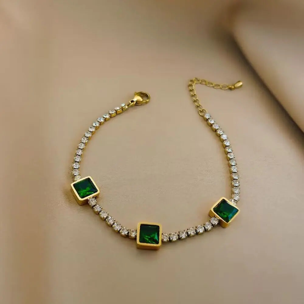 High-Grade Titanium Steel Diamond Bracelet for Women