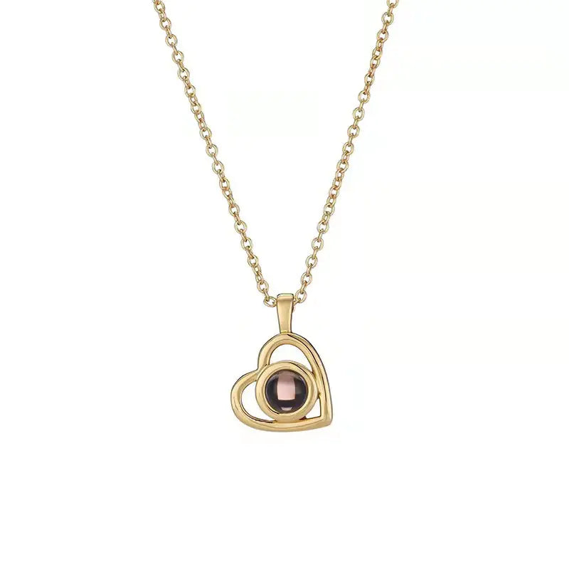 "100 Languages 'I Love You' Necklace with Nano Projection"