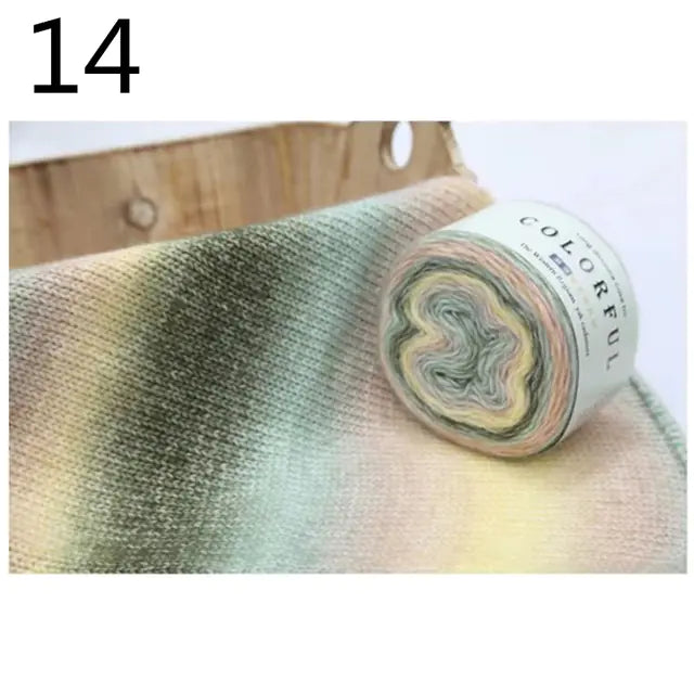Gradient Rainbow Cotton Yarn for Knitting and Crochet