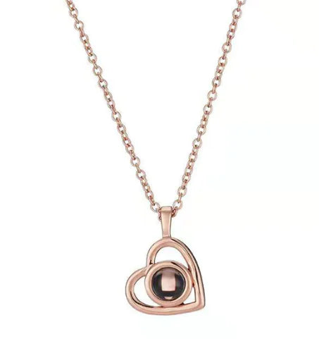 100 Languages "I Love You" Projection Necklace