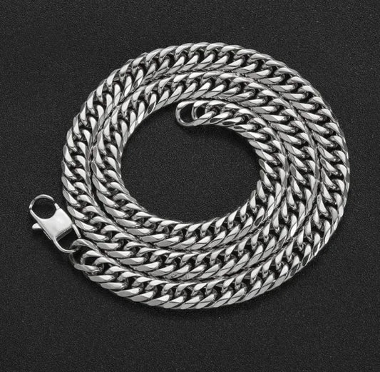Stainless Steel Cuban Link Chain Hip Hop Necklace