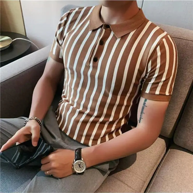Men's Short Sleeve Polo Shirt - Slim Fit Knit Top size M to 3XL,