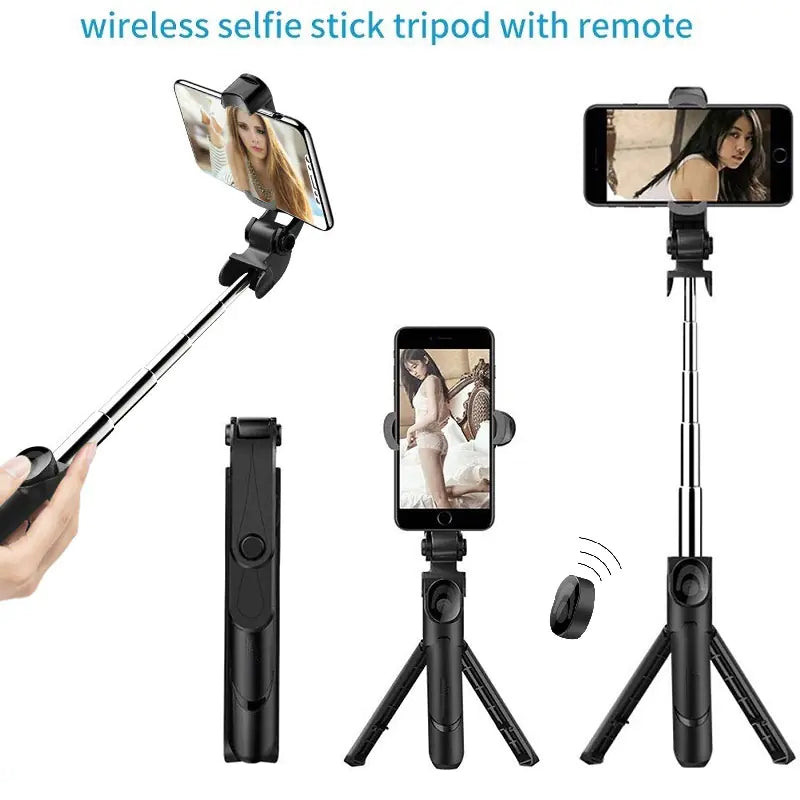 Bluetooth Selfie Stick and Phone Tripod Stand