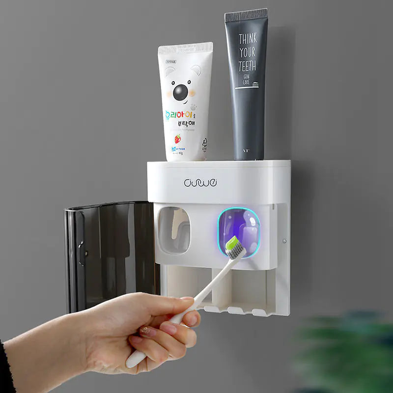 Automatic Toothpaste Dispenser Set with Wall Mount