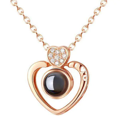 100 Languages "I Love You" Projection Necklace