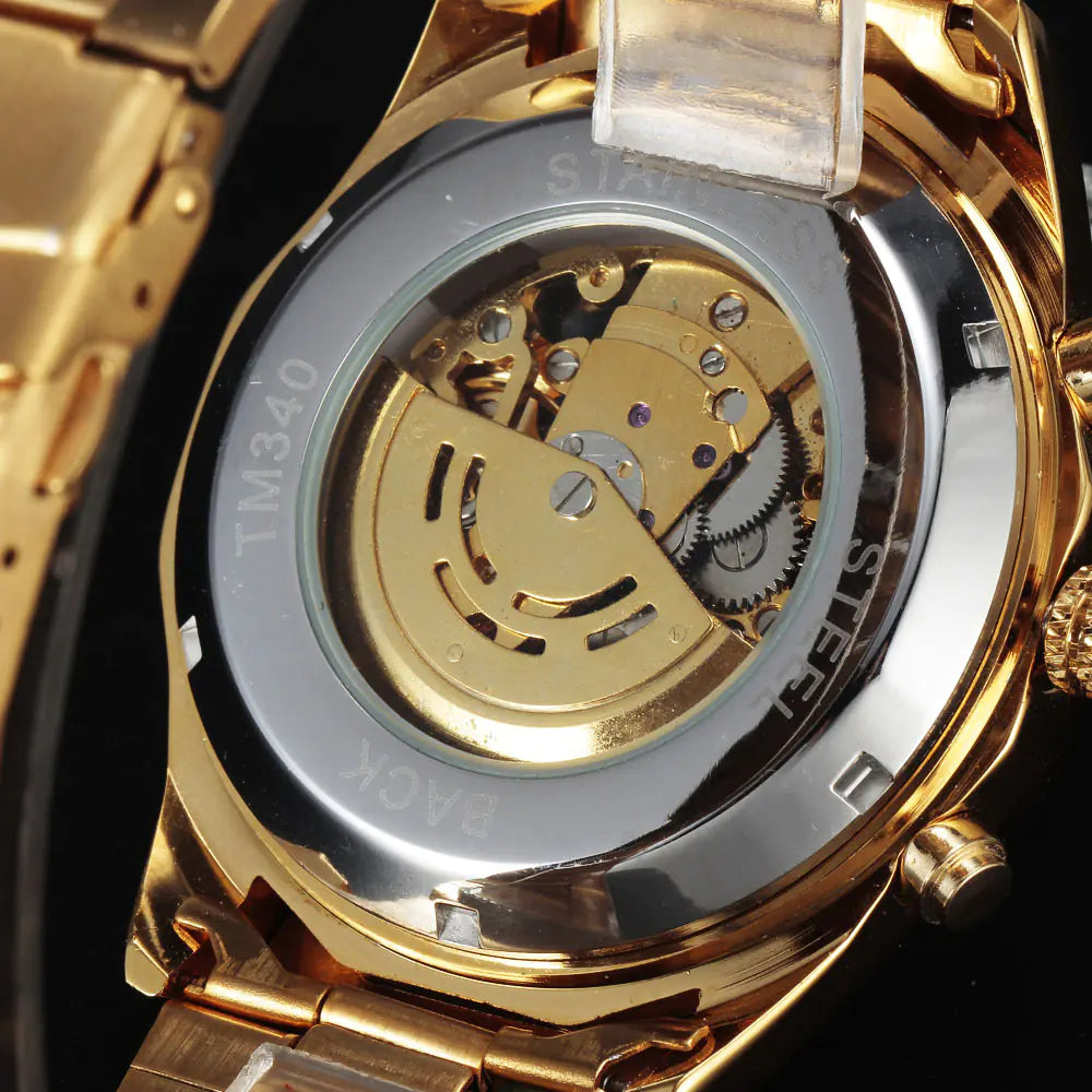 Forsining Men's Automatic Mechanical Watch with Steel Band