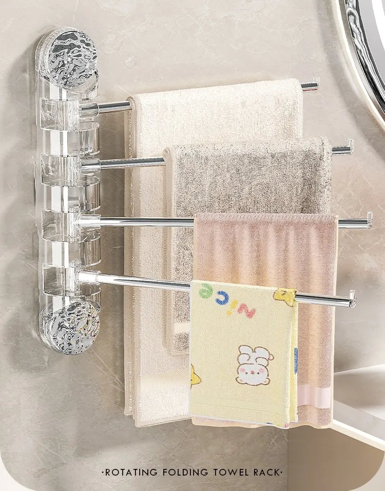 Punch-Free Rotating Towel Rack