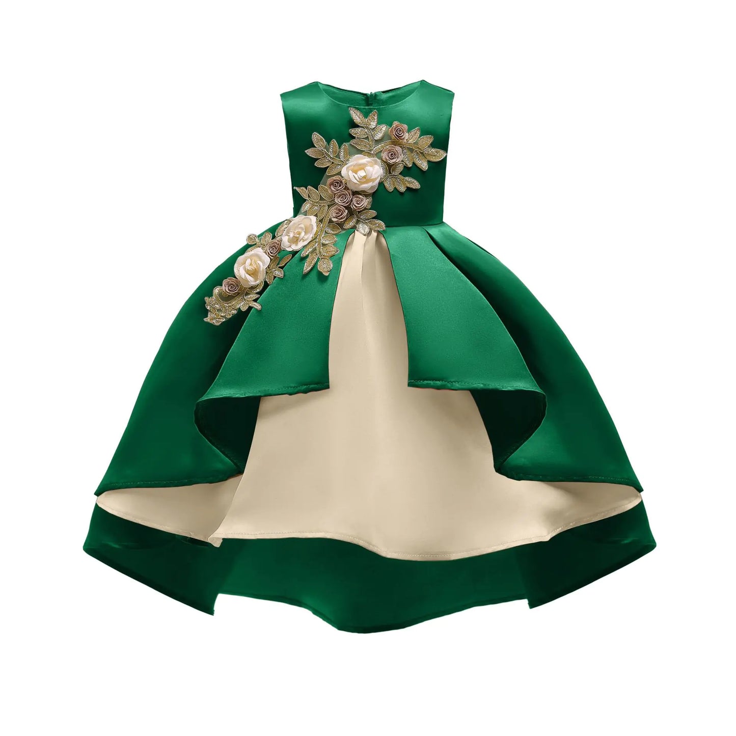 Embroidered Girls' Princess Vest Skirt Dress