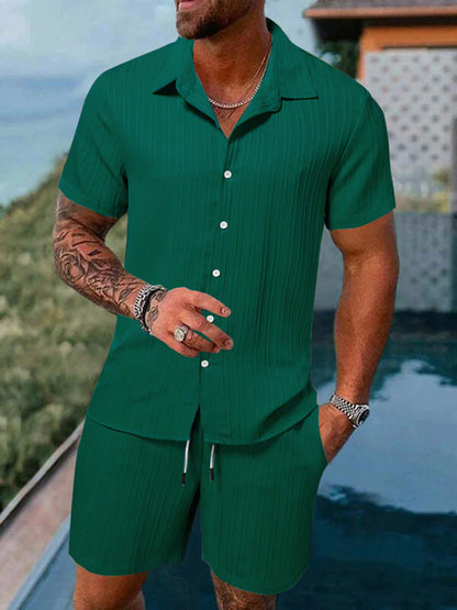 Men's Summer Casual Shirt & Shorts Set