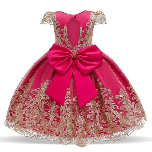 2020 Girls' Embroidered Lace Princess Dress  sizes ranging from 70cm to 150cm,