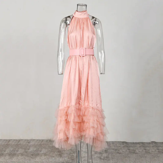 French Style Mid-length Waist-tight Dress