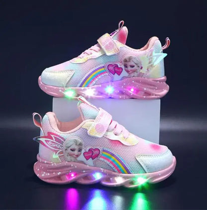Disney LED Light-Up Sneakers for Girls - Frozen Design