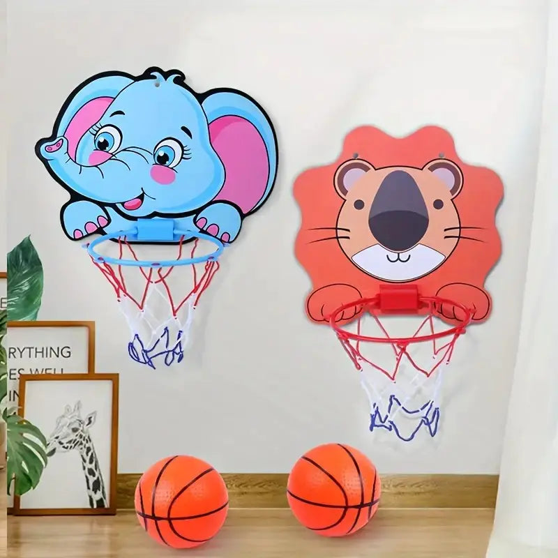 Wall-Mounted Indoor Basketball Hoop for Kids - FkriTigrinya