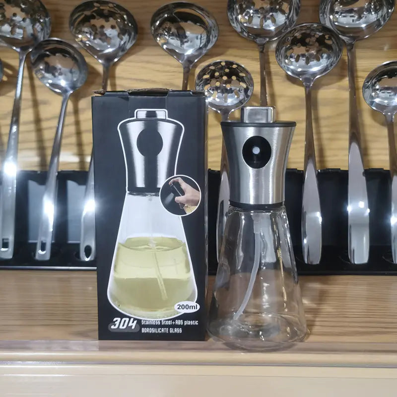 Oil Sprayer Bottle for Kitchen - Glass, Leak-proof 100ml and 200ml, t