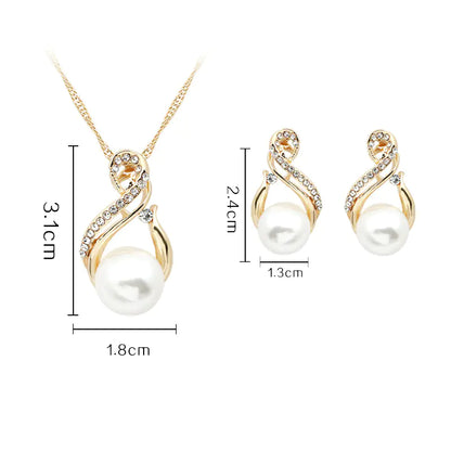 Pearl Necklace and Earring Set for Bridal Photography