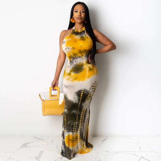 Hugcitar Sleeveless Dress – Yellow or Blue