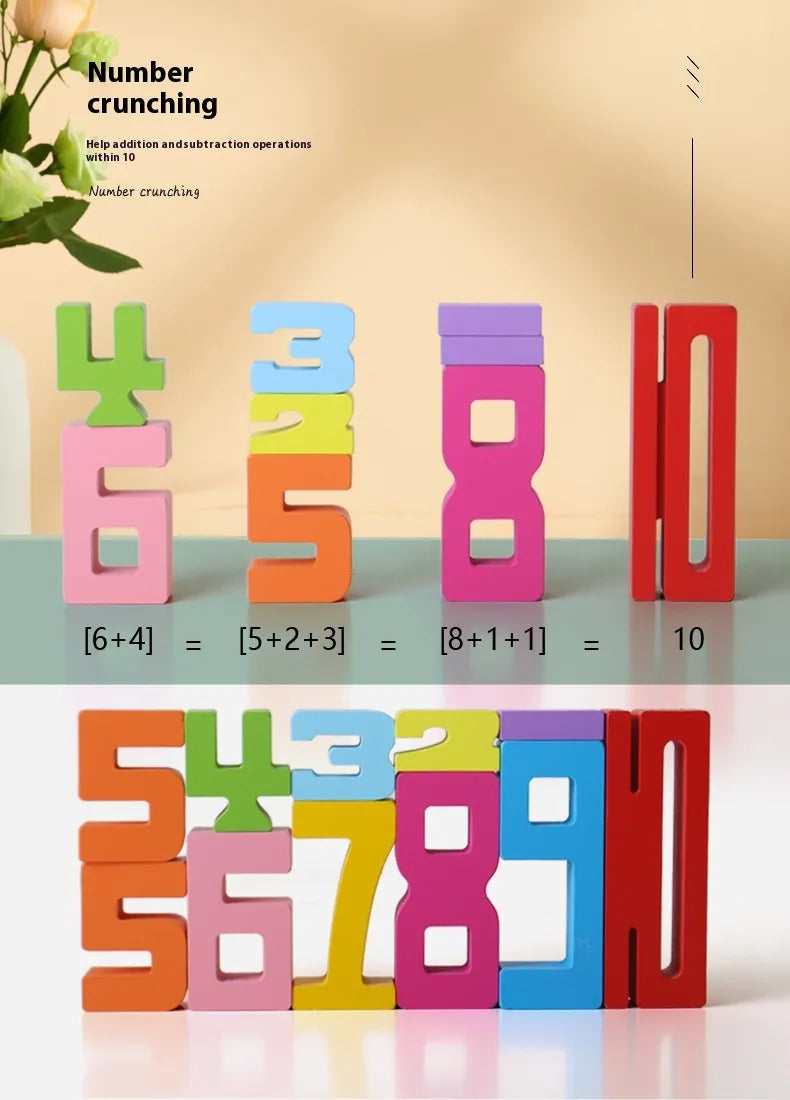 Wooden Digital Building Blocks Bricks Pro