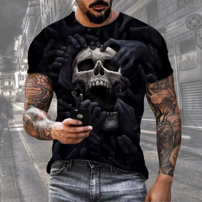 3D Printed Casual Men's T-Shirt - Everyday Scene