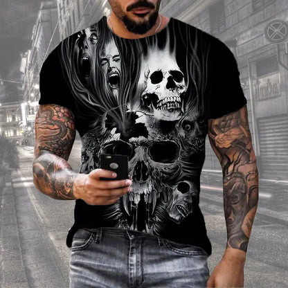 3D Printed Casual Men's T-Shirt - Everyday Scene