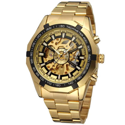 Forsining Men's Automatic Mechanical Watch with Steel Band