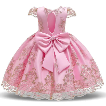 2020 Girls' Embroidered Lace Princess Dress  sizes ranging from 70cm to 150cm,