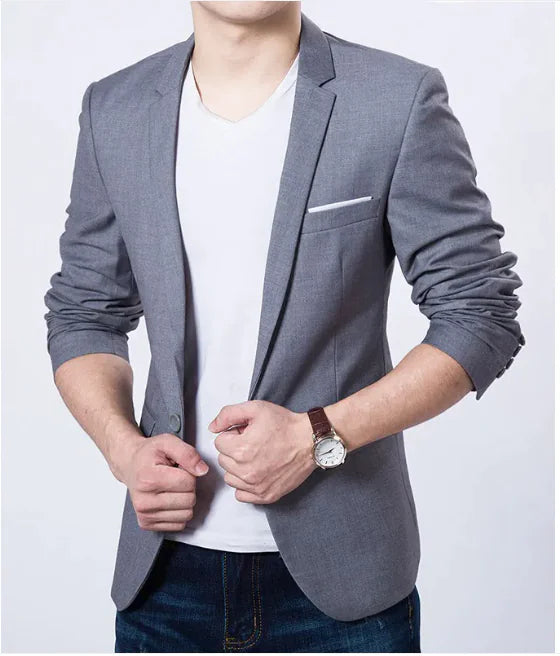 Men's Tailored Slim-Fit Casual Blazer