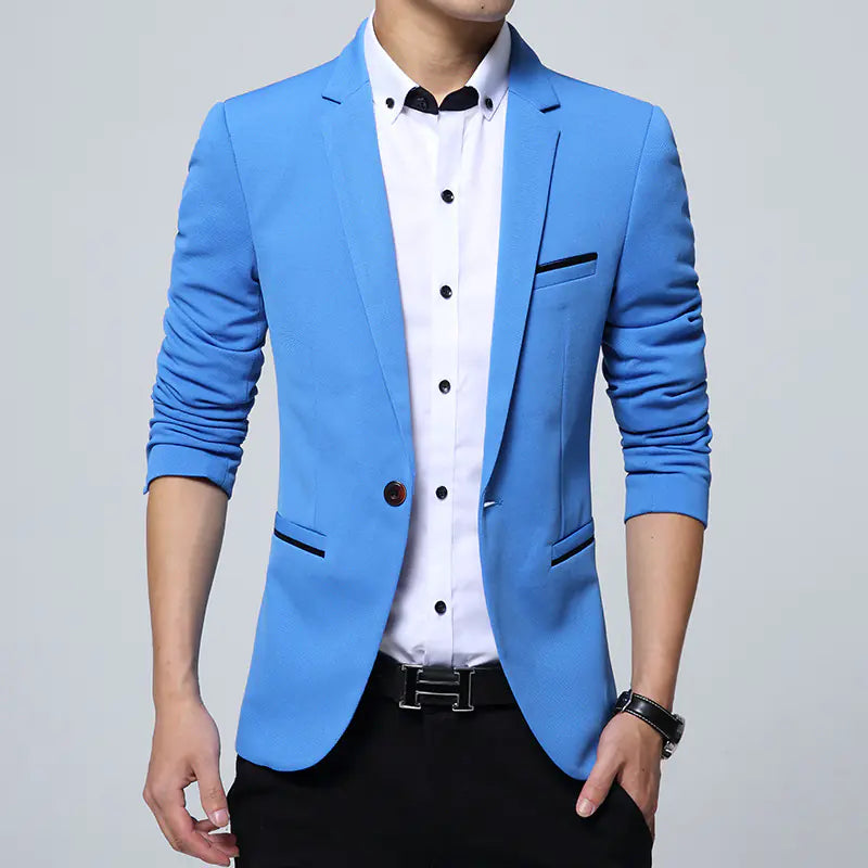 Men's Stylish Slim Fit Business Casual Blazer Jacket  sizes ranging from M to 5XL,