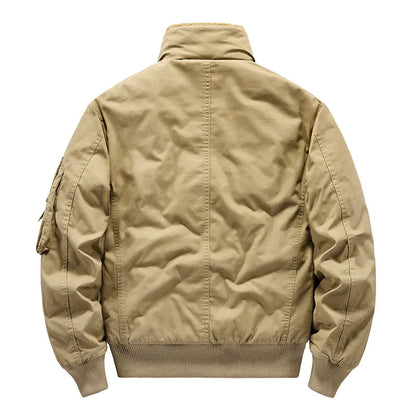 Men's Loose Fit Thick Cotton Pilot Jacket sizes from M to 5XL,