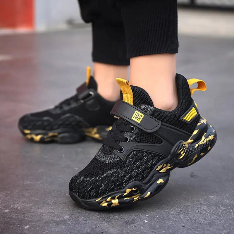 "Non-Slip Mesh Children's Sports Shoes for Boys"