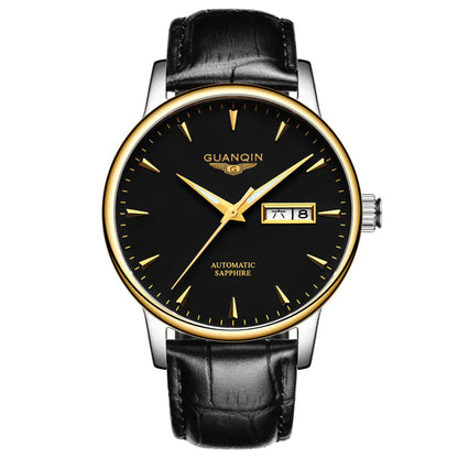 Men's Waterproof Automatic Mechanical Watch with Steel Band