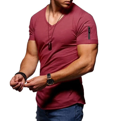 Men's Slim Fit Round Neck Short Sleeve T-Shirt