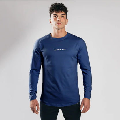 Slim Fit Elastic Cotton Long Sleeve T-Shirt  sizes ranging from M to XXXL