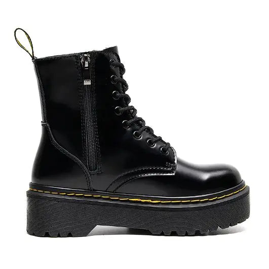 Lace-Up Motorcycle Boots 100% leather